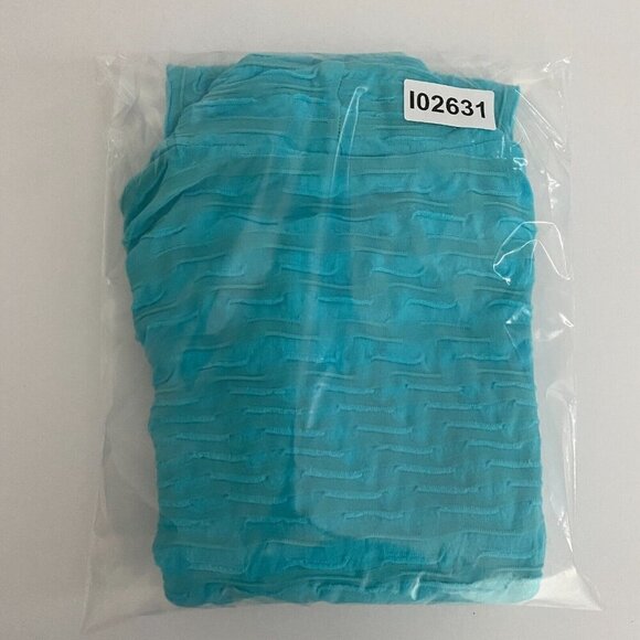 LULU B Teal Blue Textured Open Cardigan Sweater Size M 3/4 Sleeves - Picture 10 of 10